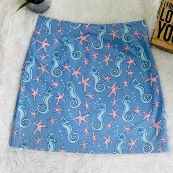 Vineyard Vines Seahorse Patterned Skirt - Picture 1 of 5